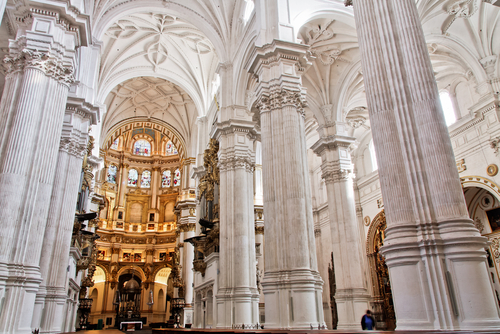 Interior view of the Granada Cathedral or Cathedral of Incarnation (Catedral de Granada, Santa Iglesia Catedral Metropolitana de la Encarnacion de Granada, 1561), Roman Catholic church in Granada, Andalusia, Spain