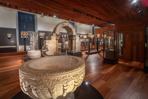 Interior view of artifacts in the National Archaeological Museum of Madrid, Spain