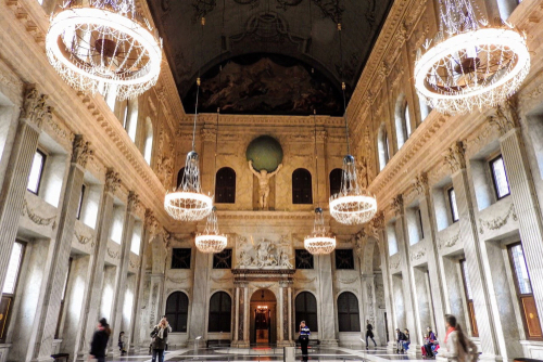 Inside the Royal Palace in the city of Amsterdam, The Netherlands