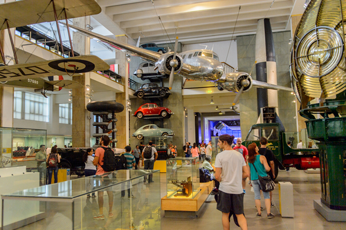 Interior of the Science Museum, it was founded in 1857 it is a major museum on Exhibition Road in South Kensington, London, England, UK