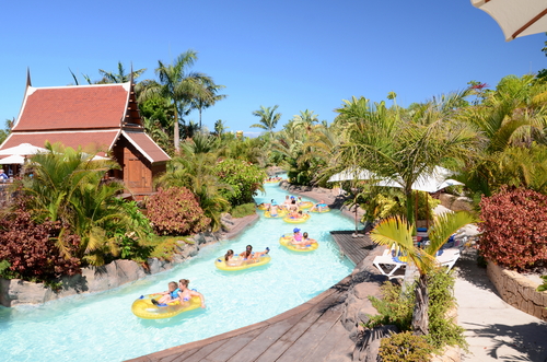 Mai Thai River in Siam Water Park, one of the most spectacular water parks in Europe, Costa Adeje, Tenerife island, The Canary Islands, Spain