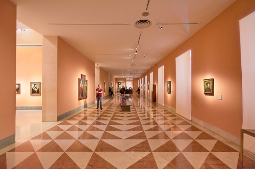 Exhibition room of the Museo Nacional Thyssen-Bornemisza in Madrid, Spain