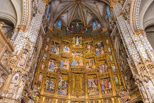Interior view of Toledo Cathedral in the Historic City of Toledo, a UNESCO World Heritage Site, Castilla La Mancha, Spain