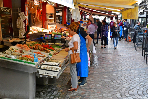 The famous fish market, Trouville-sur-Mer, Normandy, France