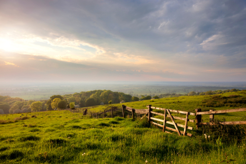 Evening time at Dover's Hill near Chipping Campden, Cotswolds, Gloucestershire, England, United Kingdom