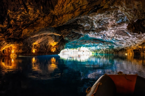 Magnificent views from Altınbeşik cave, on the western side of the Manavgat Hill, Ibradi, Antalya, Turkey