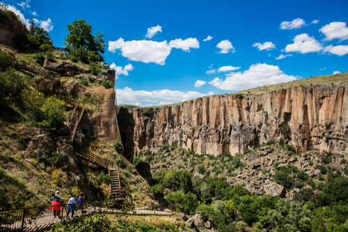 Clear skies in Ihlara Valley, Cappadocia, Turkey