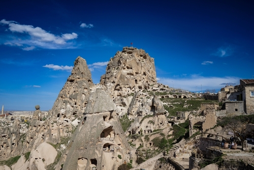 Kaymakli and Derinkuyu being the most popular among visitors. Kaymakli Underground City is in Cappadocia, Central Anatolia Region, Turkey