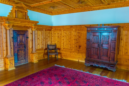 View of an interior of the hohenwerfen castle in Austria
