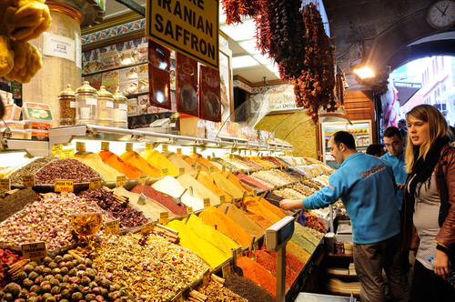Inside the Grand Bazaar it is the largest and oldest covered market, old bazaar in the world, Istanbul, Turkey