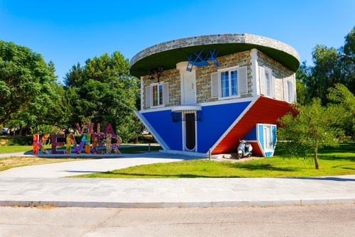 Kemer Villa is an upside house attraction in the Kemer city centre in Antalya Province in Turkey