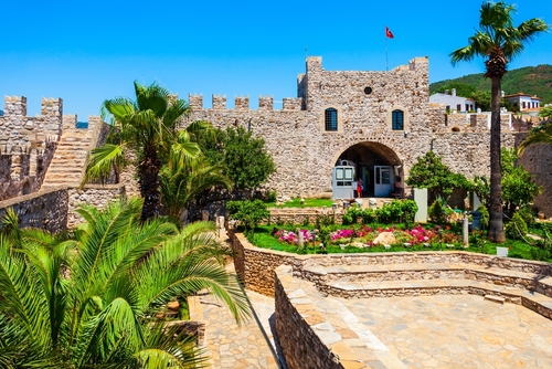 Marmaris Castle located in Marmaris city in Antalya, Turkey