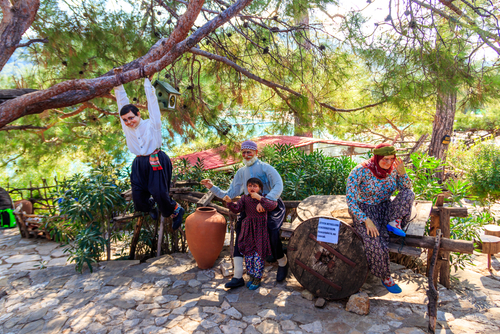 Ethnographic Yoruk park, an open-air museum telling about the life of Turkish nomads in Kemer, Antalya province in Turkey