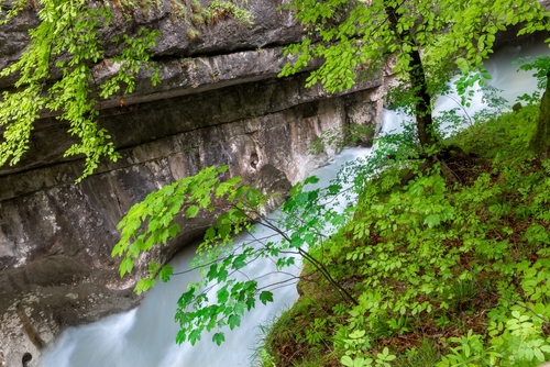 View of a stream at Salzachklamm gorge near Golling, Salzburg, Austria