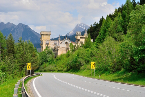 Medieval Castel near Seefeld in Tirol in the district of Innsbruck Land in the Austrian state of Tyrol, Austria