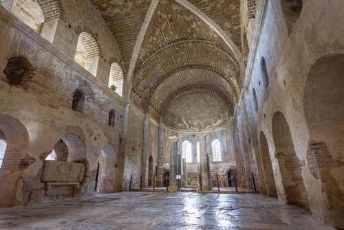 Interior view of the St. Nicholas Church (Santa claus) in Myra, Demre, Antalya, Turkey