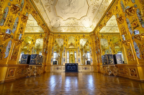 Interior of the Gold Cabinet in Lower Belvedere Palace, Vienna, Austria