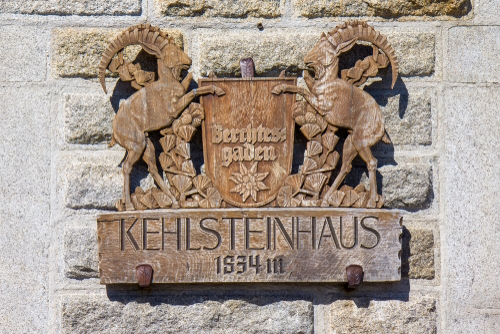 Sign on the Kehlsteinhaus (Eagle's Nest), Kehlstein, Obersalzberg, Berchtesgaden, Bavaria, Germany