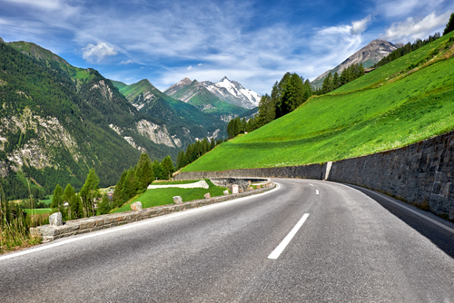 The Grossglockner High Alpine Road (in German Großglockner-Hochalpenstraße) is the highest surfaced mountain pass road in Austria