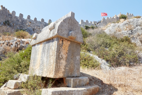 Exploring the Lycian Sarcophagi and Fortress of Kalekoy in Antalya, Turkey