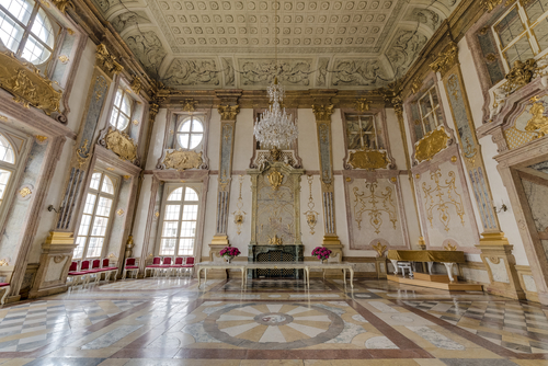 Interior view of the Salzburg Residenz palace is located at Domplatz and Residenzplatz and was home for centuries of the Archbishops of Salzburg, Austria