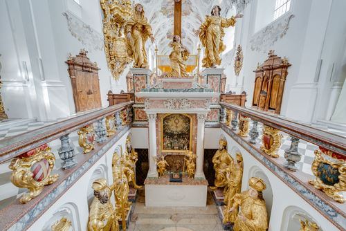 Cistercian Stams Abbey (Stift Stams), founded in 1273 by Count Meinhard II of Gorizia-Tyrol and his wife in Imst, Sonnenplateau, western Innsbruck, Tirol, Austria
