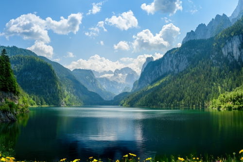 Gosausee, a beautiful lake with moutains in Salzkammergut, Austria
