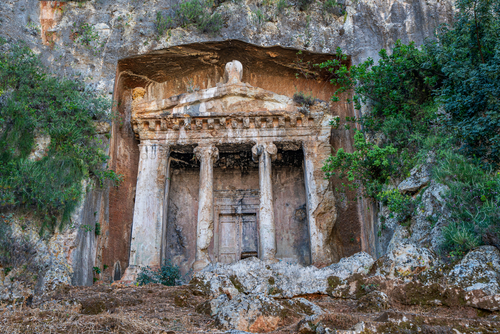 Amyntas Rock Tombs at ancient Telmessos, Fethiye, Antalya, Turkey