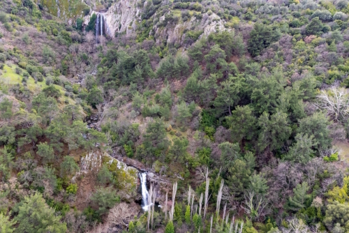 Aerial view of Su Uçan Waterfall near Alanya, Antalya, Turkey
