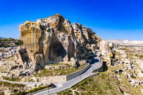 View of Urgup in Nevsehir Province, Cappadocia, Turkey