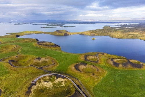 Lake Mývatn is one of Iceland's most famous and spectacular landscapes due to its relentless volcanic activity