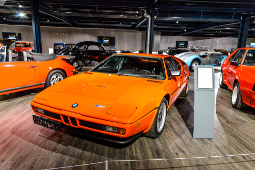 Museum EFA Mobile Zeiten in Amerang, Bavaria, Germany. BMW M1 Coupe 1979 - 1981