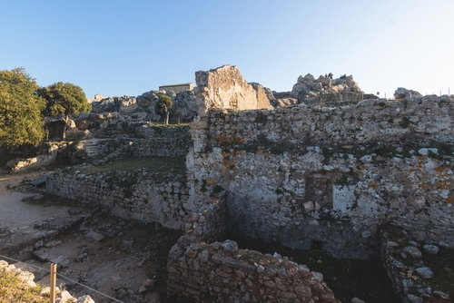 Ruins of Angelokastro Castle near Palaiokastritsa and Krini, Corfu Island, Ionian sea, Central Corfu and Diapontia Islands, Greece