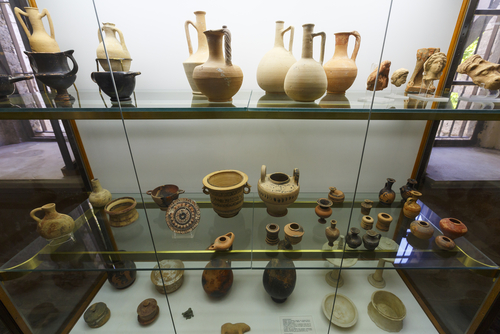 An exposition in the Archaeological Museum of Chania, Island of Crete, Greece