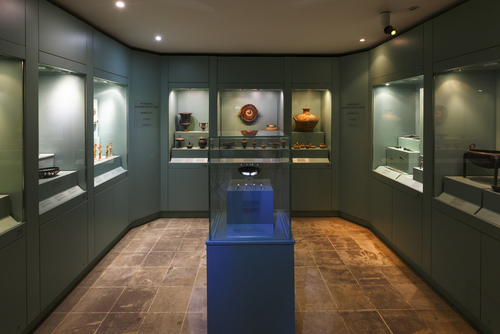 An exposition in the Archaeological Museum of Chania, Island of Crete, Greece