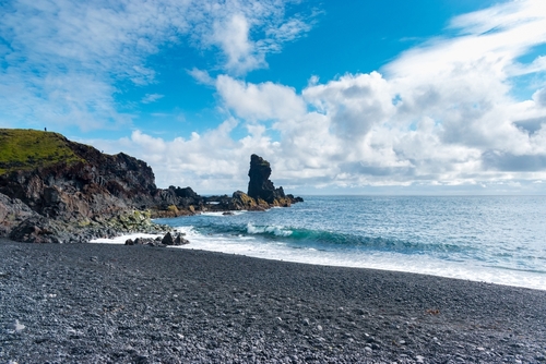 Djúpalónssandur gravel beach at Dritvik on the Snæfellsnes Peninsula in Iceland