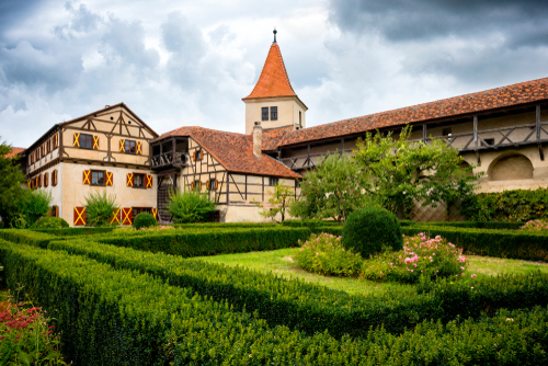 Part of the interior of the Harburg Castle in Bavaria, Germany, it is part of the Romantic Road scenic route