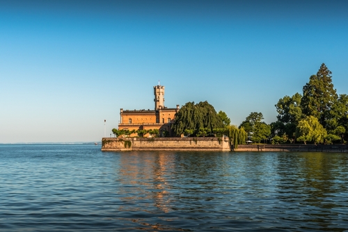 Montfort Castle in Langenargen am Bodensee, Lake Constance, Baden-Wuerttemberg, Germany