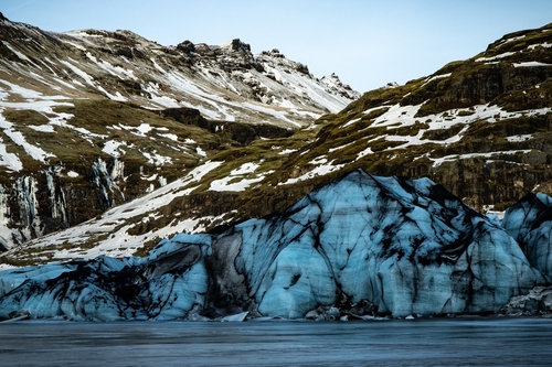 View of the Langjökull Glacier, the second largest ice cap in Iceland