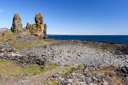 Beautiful view of Londrangar Rocky cliffs in Snaefellsnes Peninsula, Iceland