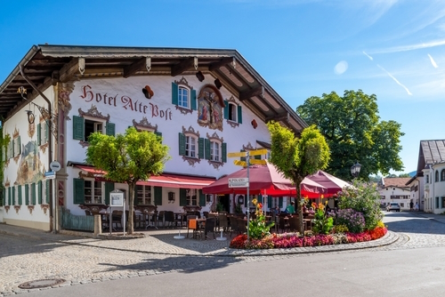 Oberammergau town in Bavaria, a municipality in of Garmisch-Partenkirchen, Germany