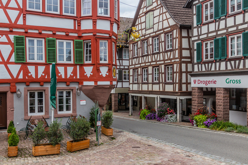 Half-timbered houses in Schiltach village, The Black Forest, Baden-Wurttemberg state, Germany