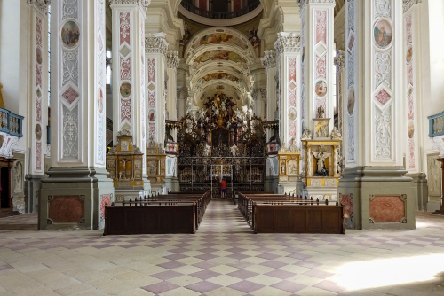 Interior view of the Kloster Schöntal in Hohenlohe near Bad Mergentheim, Bavaria, Germany