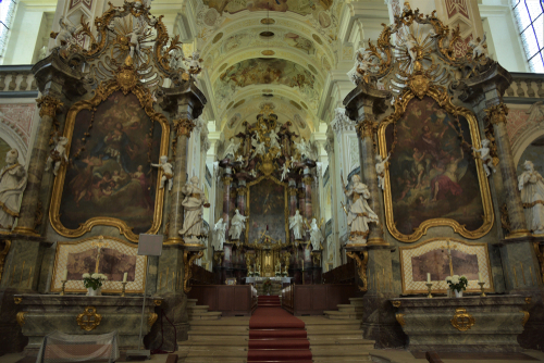 Interior view of the Apse and Choir at the Kloster Schöntal in Hohenlohe near Bad Mergentheim, Bavaria, Germany