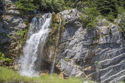 View of the Souda waterfalls at the Tzoumerka mountains in Epirus, Greece