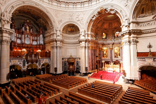 Interior view of the Berliner dom (The Berlin Cathedral), Berlin, Germany