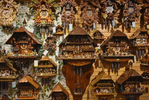 Cuckoo clocks in Triberg, Schwarzwald-Baar District, Germany