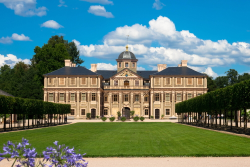 Favorite Castle is the oldest German porcelain castle near the village of Förch near Rastatt in the Black Forest, Baden-Wurttemberg, Germany