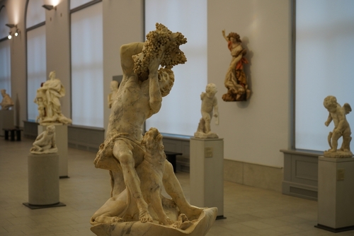Satyr with Panther sculpture by Pietro Bernini and Gian Lorenzo Bernini in Bode Museum on Museum Island in Berlin, Germany