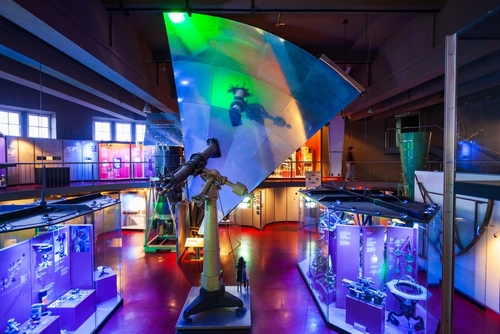 Interior view of the Deutsches Museum or German Museum of Masterpieces of Science and Technology in Munich, Bavaria, Germany